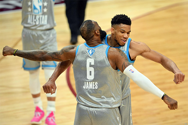 NBA公布全明星第一阶段票选结果:字母哥压老詹暂居票王