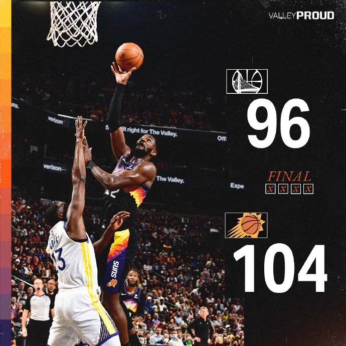 太阳104-96大胜勇士 艾顿24+11 保罗15+6+11+5断 普尔28+5