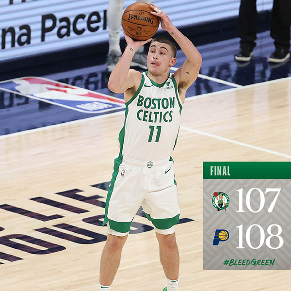 NBA简报：步行者108-107逆转顿凯尔特人 萨博尼斯19+10