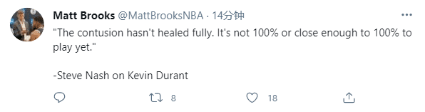 杜兰特复出推迟真因！大腿伤势还没100%痊愈，纳什：KD接近复出了